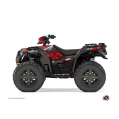   Karosszéria védő dekor matrica készlet Quad POLARIS Spin Fekete/Piros Széria