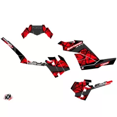   Karosszéria védő dekor matrica készlet Quad POLARIS Spin Fekete/Piros Széria