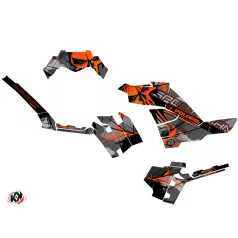   Karosszéria védő dekor matrica készlet Quad POLARIS Evil Szürke/Narancs Széria