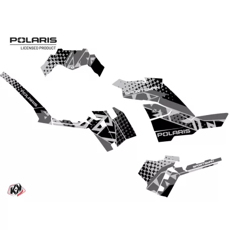 Karosszéria védő dekor matrica készlet Quad POLARIS Stun Szürke Széria