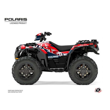 Karosszéria védő dekor matrica készlet Quad POLARIS Stun Fehér Széria