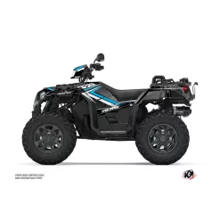  Karosszéria védő dekor matrica készlet Quad POLARIS Rock Fekete/Kék Széria