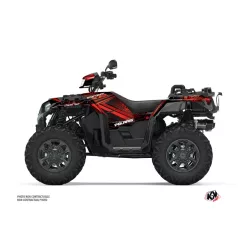   Karosszéria védő dekor matrica készlet Quad POLARIS Rock Fekete/Piros Széria
