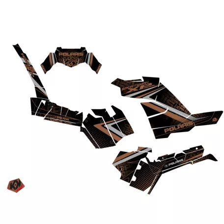 Karosszéria védő dekor matrica készlet Quad POLARIS Rock Gesztenye Széria