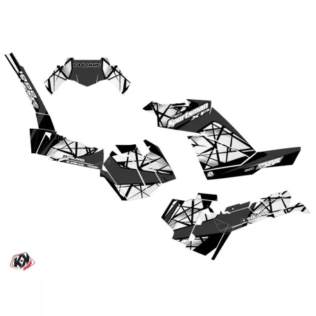 Karosszéria védő dekor matrica készlet Quad POLARIS Spin Szürke Széria