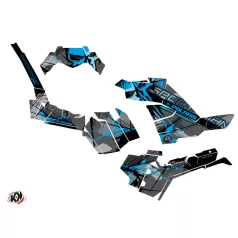   Karosszéria védő dekor matrica készlet Quad POLARIS Evil Szürke/Kék Széria