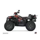 Karosszéria védő dekor matrica készlet Quad POLARIS Evil Szürke/Piros Széria