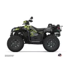 Karosszéria védő dekor matrica készlet Quad POLARIS Evil Szürke/Zöld Széria