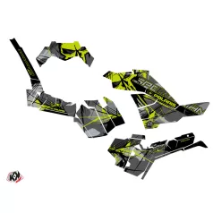   Karosszéria védő dekor matrica készlet Quad POLARIS Evil Szürke/Zöld Széria