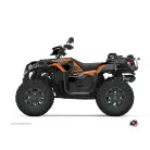 Karosszéria védő dekor matrica készlet Quad POLARIS Splinter Fekete/Narancs Széria