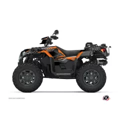   Karosszéria védő dekor matrica készlet Quad POLARIS Splinter Fekete/Narancs Széria
