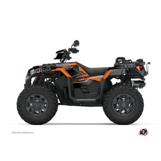   Karosszéria védő dekor matrica készlet Quad POLARIS Splinter Fekete/Narancs Széria