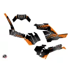 Karosszéria védő dekor matrica készlet Quad POLARIS Splinter Fekete/Narancs Széria