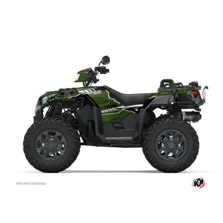 Karosszéria védő dekor matrica készlet Quad POLARIS Splinter Zöld Széria