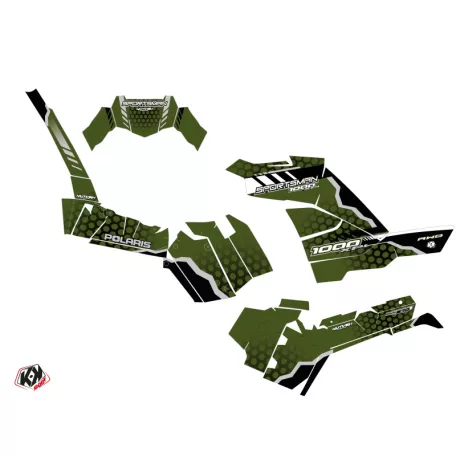 Karosszéria védő dekor matrica készlet Quad POLARIS Splinter Zöld Széria