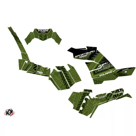 Karosszéria védő dekor matrica készlet Quad POLARIS Redrock Zöld Széria