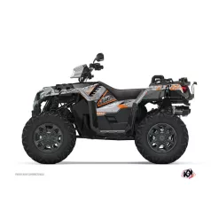   Karosszéria védő dekor matrica készlet Quad POLARIS Redrock Szürke/Narancs Széria