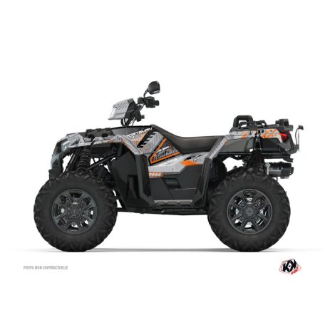 Karosszéria védő dekor matrica készlet Quad POLARIS Redrock Szürke/Narancs Széria
