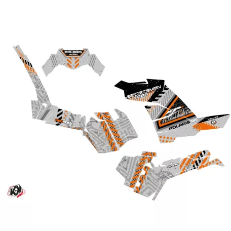 Karosszéria védő dekor matrica készlet Quad POLARIS Redrock Szürke/Narancs Széria