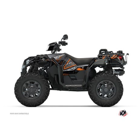 Karosszéria védő dekor matrica készlet Quad POLARIS Redrock Fekete/Narancs Széria