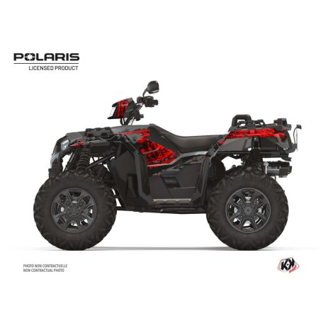 Karosszéria védő dekor matrica készlet Quad POLARIS Chaser Fekete Széria