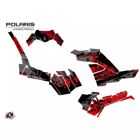 Karosszéria védő dekor matrica készlet Quad POLARIS Chaser Fekete Széria