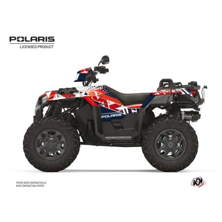 Karosszéria védő dekor matrica készlet Quad POLARIS Stun Fehér Széria