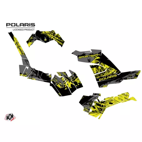 Karosszéria védő dekor matrica készlet Quad POLARIS Chaser Sárga Széria