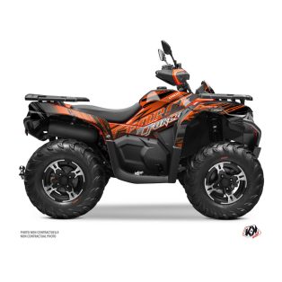   Karosszéria védő dekor matrica készlet Quad CF MOTO Brush Narancs Széria