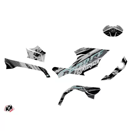 Karosszéria védő dekor matrica készlet Quad CF MOTO Brush Szürke Széria