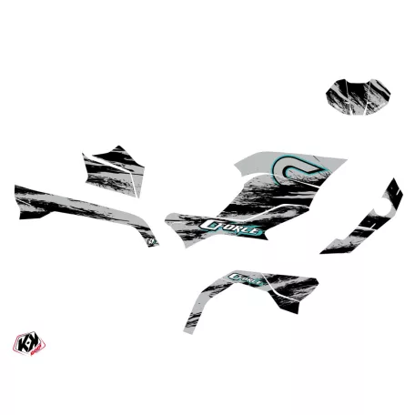 Karosszéria védő dekor matrica készlet Quad CF MOTO Splatter Szürke Széria