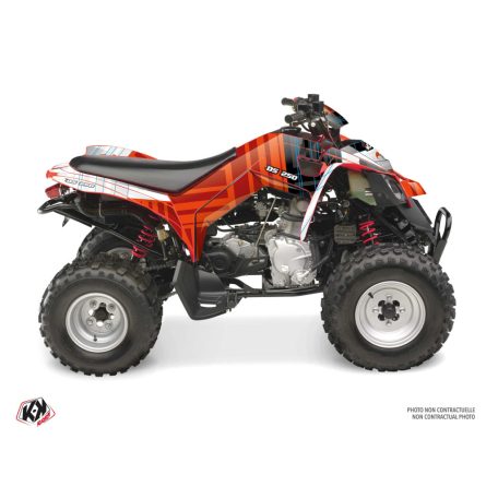 Karosszéria védő dekor matrica készlet Quad CAN-AM Kinetik Piros Széria
