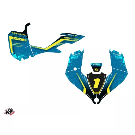 Karosszéria védő dekor matrica készlet Quad CF MOTO Geo Kék Széria