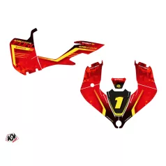   Karosszéria védő dekor matrica készlet Quad CF MOTO Geo Piros Széria