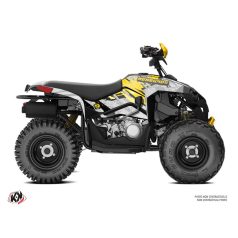  Karosszéria védő dekor matrica készlet Quad CAN-AM Ember Szürke/Sárga Széria