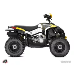   Karosszéria védő dekor matrica készlet Quad CAN-AM Kinetik Szürke/Sárga Széria