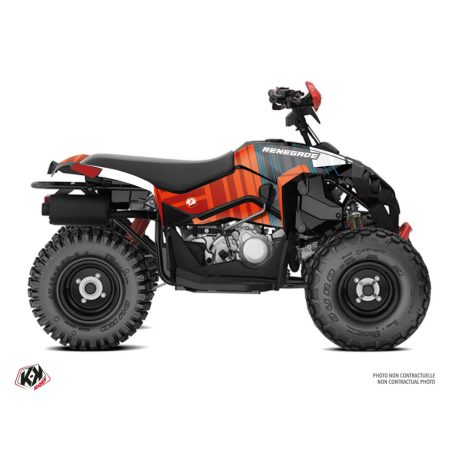 Karosszéria védő dekor matrica készlet Quad CAN-AM Kinetik Piros Széria