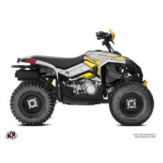   Karosszéria védő dekor matrica készlet Quad CAN-AM Kollector Szürke/Sárga Széria
