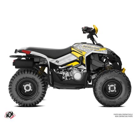 Karosszéria védő dekor matrica készlet Quad CAN-AM Kollector Szürke/Sárga Széria