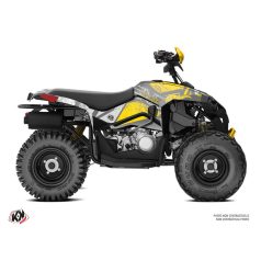   Karosszéria védő dekor matrica készlet Quad CAN-AM Kraft Szürke/Sárga Széria