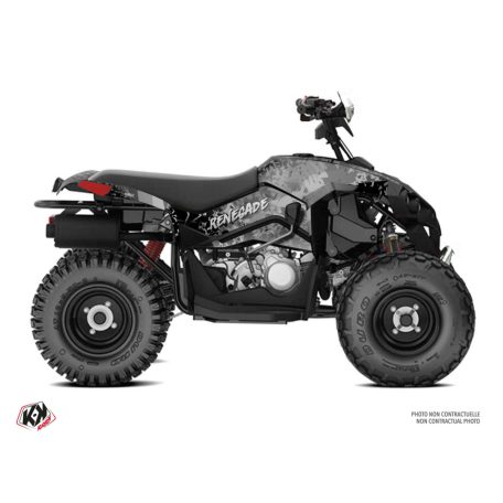 Karosszéria védő dekor matrica készlet Quad CAN-AM Leaf Szürke Széria