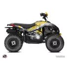Karosszéria védő dekor matrica készlet Quad CAN-AM Leaf Szürke/Sárga Széria