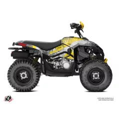   Karosszéria védő dekor matrica készlet Quad CAN-AM Leaf Szürke/Sárga Széria