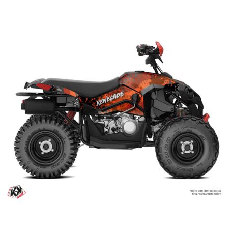 Karosszéria védő dekor matrica készlet Quad CAN-AM Leaf Piros Széria