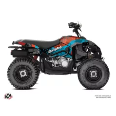   Karosszéria védő dekor matrica készlet Quad CAN-AM Leaf Turquoise Széria
