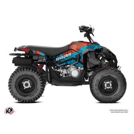 Karosszéria védő dekor matrica készlet Quad CAN-AM Leaf Turquoise Széria