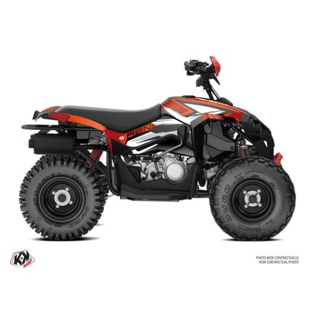 Karosszéria védő dekor matrica készlet Quad CAN-AM Spear Piros Széria