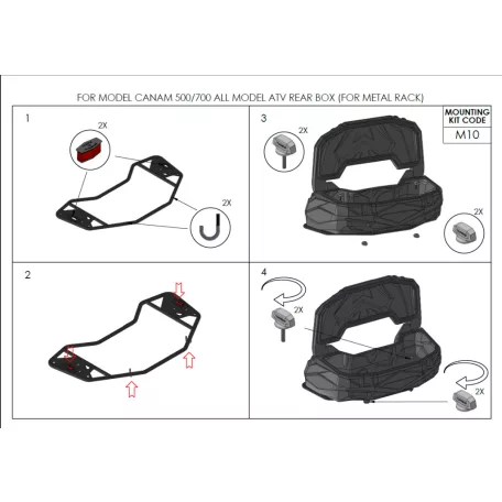 VENTURER PRO CAN-AM, GOES ATV / QUAD hátsó túradoboz